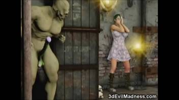 3D Girls vs Orc and Werewolf